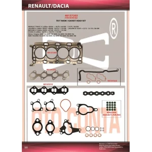 OPEL VİVARO A 2.0 CDTI ÜST TAKIM CONTA SİLİNDİR KAPAK CONTALI SUBAP LASTİKLİ M9R 780-782-784-786