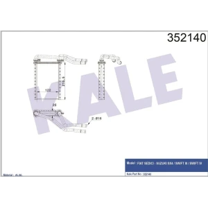 KALORİFER SEDICI SUZUKI SX4 1.3 1.5 16V 05=