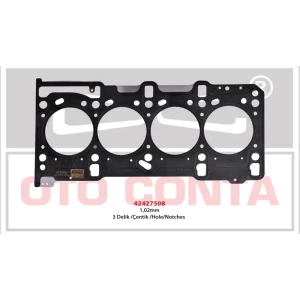 SİLİNDİR KAPAK CONTASI 3 DELIK 1.02MM DOBLO ALBEA PALIO PUNTO CORSA ASTRA COMBO BIPPER NEMO 1.3 DMTJ CDTI